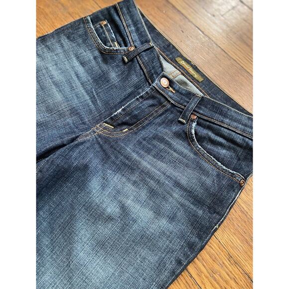 DAVID KAHN Jeanswear Distressed Bootcut Denim Jeans sz 2P - Picture 2 of 9